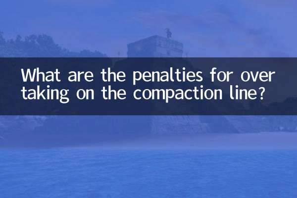 What are the penalties for overtaking on the compaction line?