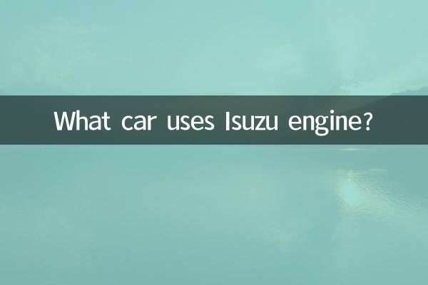 Quale macchina utilizza il motore Isuzu?