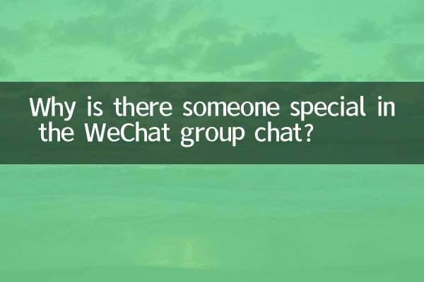 WeChat समूह चैट में कोई विशेष व्यक्ति क्यों है?