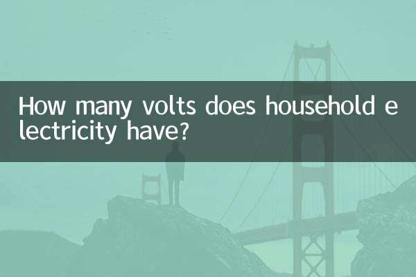 How many volts does household electricity have?