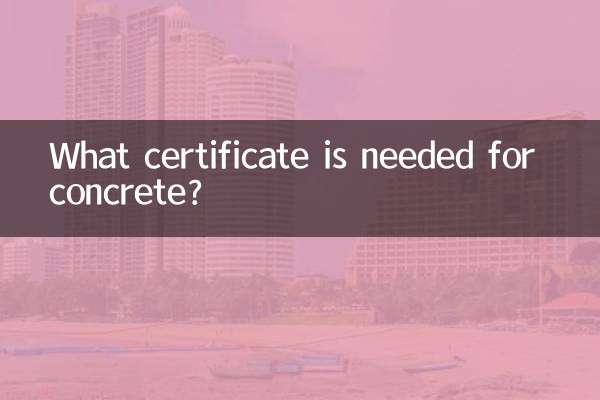 Quale certificato è necessario per il calcestruzzo?