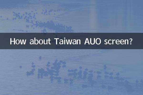Che ne dici dello schermo AUO di Taiwan?
