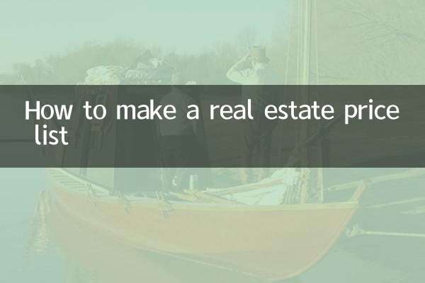 كيفية عمل قائمة أسعار العقارات