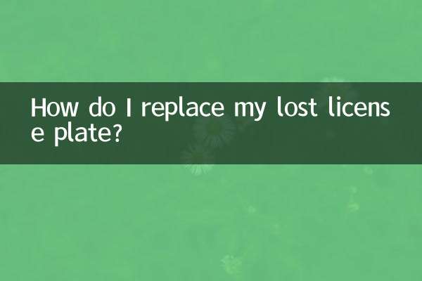 紛失したナンバープレートを交換するにはどうすればよいですか?