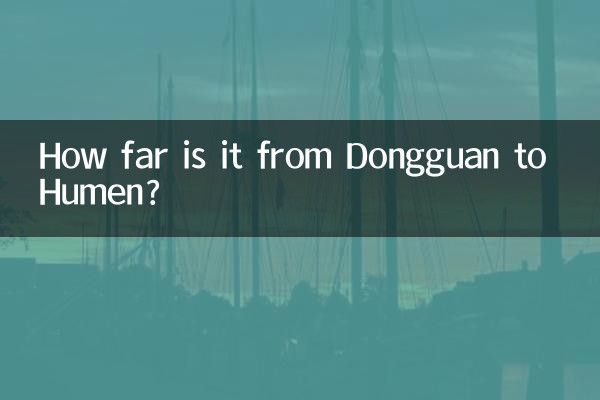 Qual a distância entre Dongguan e Humen?