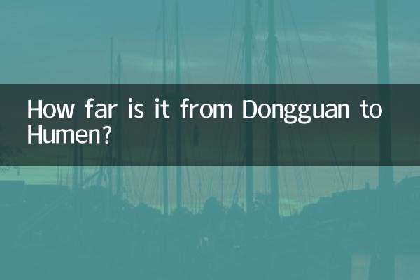 Qual a distância entre Dongguan e Humen?