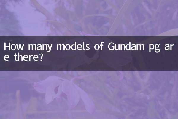 How many models of Gundam pg are there?
