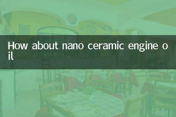 Che ne dici dell'olio motore nano ceramico