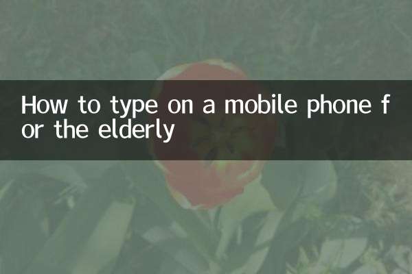 高齢者のための携帯電話の入力方法