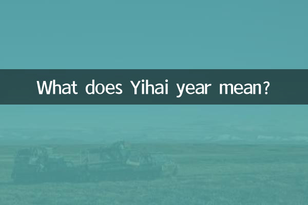Yihai বছর মানে কি?
