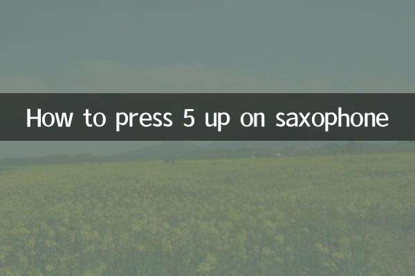 Como pressionar 5 para cima no saxofone