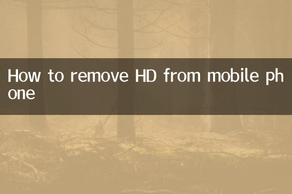 So entfernen Sie HD vom Mobiltelefon