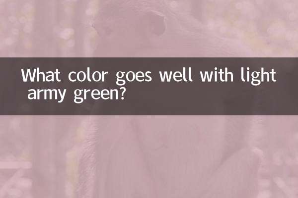 Quelle couleur se marie bien avec le vert armée clair ?