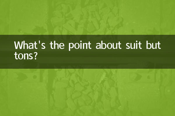 Qual é o sentido dos botões de terno?