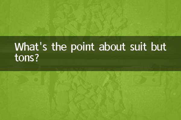 ¿Cuál es el punto sobre los botones del traje?