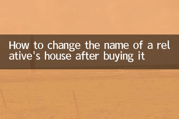 Cómo cambiar el nombre de la casa de un familiar después de comprarla