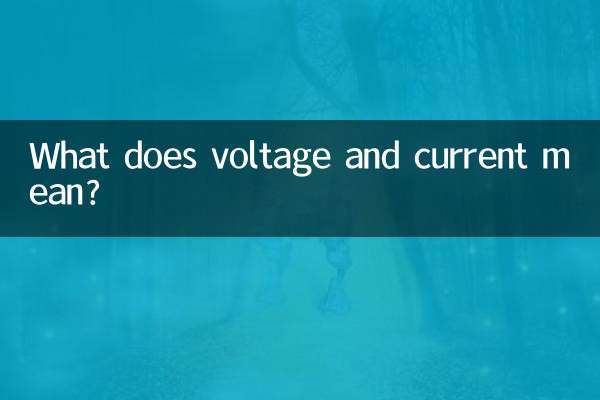 What does voltage and current mean?