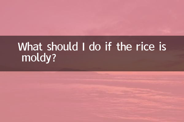 O que devo fazer se o arroz estiver mofado?