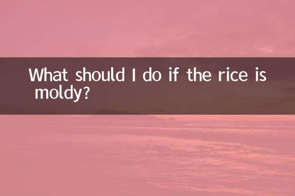 O que devo fazer se o arroz estiver mofado?