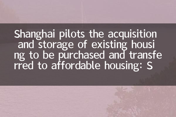 شنگھائی پائلٹ موجودہ رہائش کے حصول اور اسٹوریج کو خریدنے اور سستی رہائش میں منتقل کرنے کے لئے: خصوصی بانڈ فنڈز انوینٹری کو حل کرنے کے لئے رئیل اسٹیٹ کمپنیوں کی حمایت کرتے ہیں