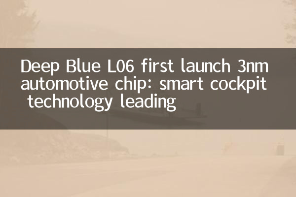 ڈیپ بلیو ایل 06 پہلا لانچ 3 این ایم آٹوموٹو چپ: سمارٹ کاک پٹ ٹکنالوجی کی سربراہی
