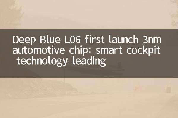 Deep Blue L06 Первый запуск 3NM Automotive Chip: Technology Smart Cockpit Technology