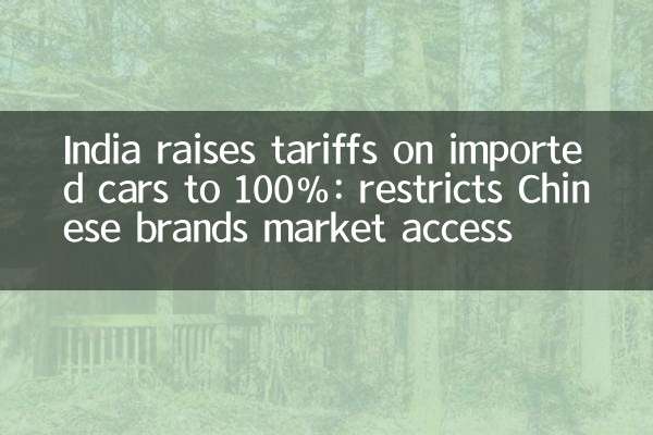 India raises tariffs on imported cars to 100%: restricts Chinese brands market access