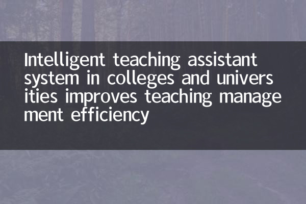 कॉलेजों और विश्वविद्यालयों में बुद्धिमान शिक्षण सहायक प्रणाली शिक्षण प्रबंधन दक्षता में सुधार करती है