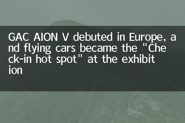ظهر GAC Aion V لأول مرة في أوروبا ، وأصبحت السيارات الطيران