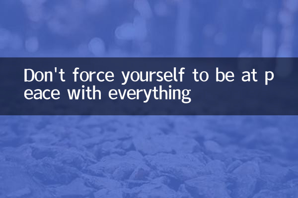 Не заставляй себя быть в мире со всем