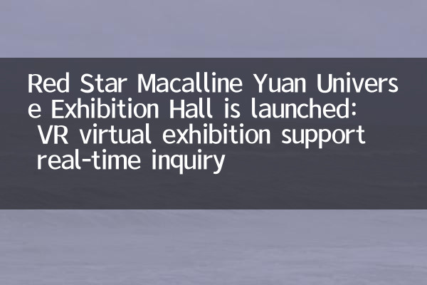 Viene lanciata la Red Star Macalline Yuan Universe Exhibition Hall: VR Virtual Exhibition Support Real-Time Inquiry