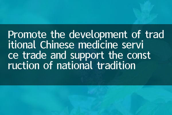 Promuovere lo sviluppo del commercio di servizi di medicina tradizionale cinese e sostenere la costruzione di basi di esportazione di servizi di medicina tradizionale nazionale cinese