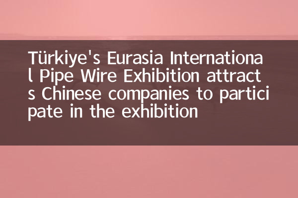 La mostra di filo internazionale di pipa Eurasia International di Türkiye attira le aziende cinesi a partecipare alla mostra