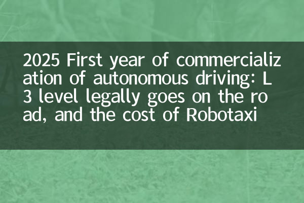 2025 Primo anno di commercializzazione della guida autonoma: il livello L3 va legalmente sulla strada e il costo di Robotaxi si sta avvicinando al gatto di auto online