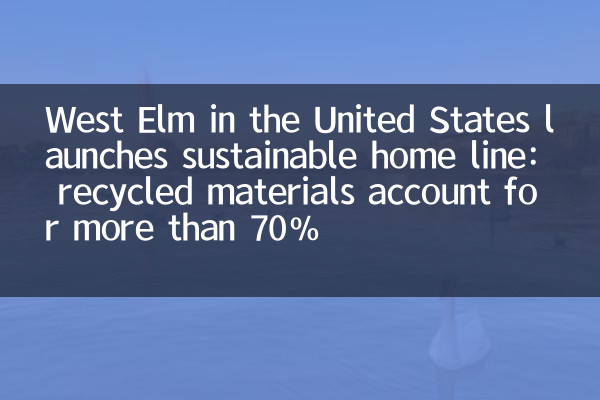 West Elm negli Stati Uniti lancia la linea di casa sostenibile: i materiali riciclati rappresentano oltre il 70%