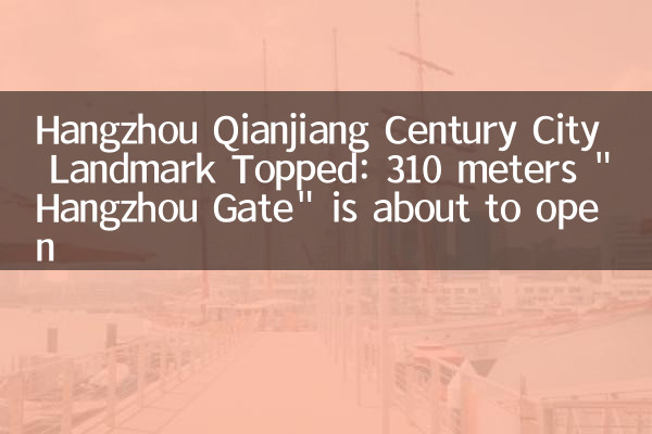 Hangzhou Qianjiang Century City Landmark ricoperto: 310 metri 