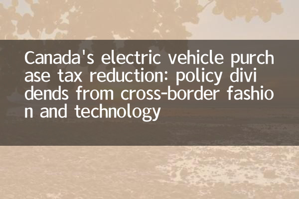 Riduzione fiscale dell'acquisto di veicoli elettrici canadesi: dividendi politici dalla moda e dalla tecnologia transfrontalieri