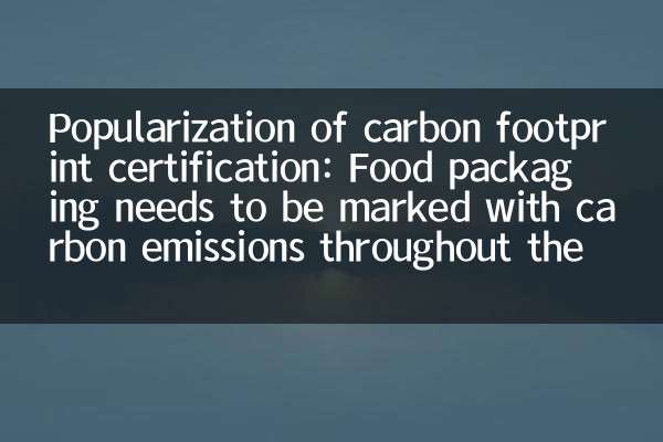 Diffusione della certificazione dell'impronta di carbonio: l'imballaggio alimentare deve essere contrassegnata con emissioni di carbonio durante il ciclo di vita