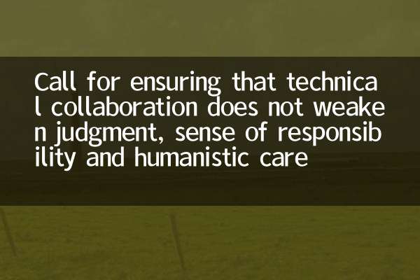 Call for ensuring that technical collaboration does not weaken judgment, sense of responsibility and humanistic care