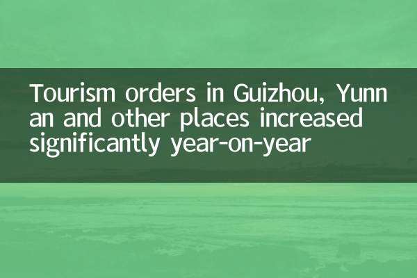 Tourismusbefehle in Guizhou, Yunnan und anderen Orten stiegen gegenüber dem Vorjahr erheblich.