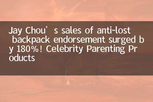Jay Chous Verkäufe von Anti-Lost-Rucksack-Bestätigungen stiegen um 180%! Prominente Elternprodukte