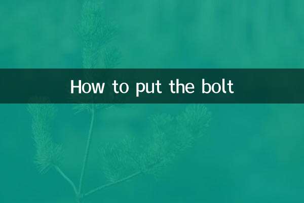 How to put the bolt