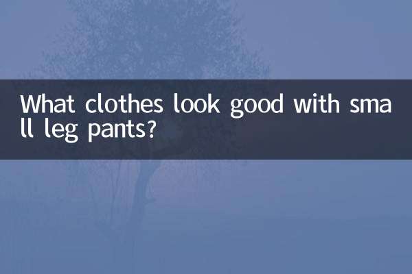 What clothes look good with small leg pants?