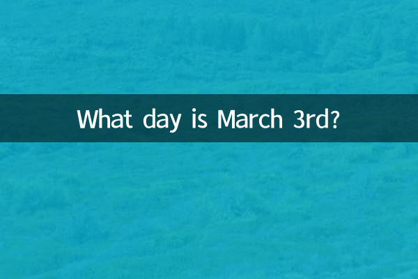 What day is March 3rd?