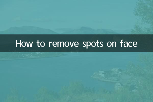 How to remove spots on face