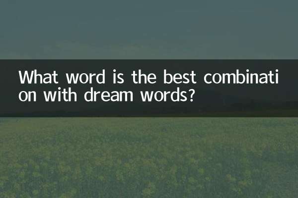 Quale parola è la migliore combinazione con le parole dei sogni?