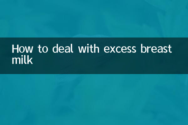 Comment gérer l'excès de lait maternel