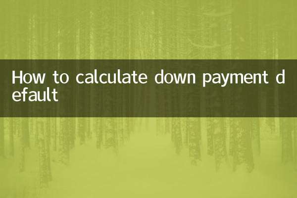 首付違約怎麼計算