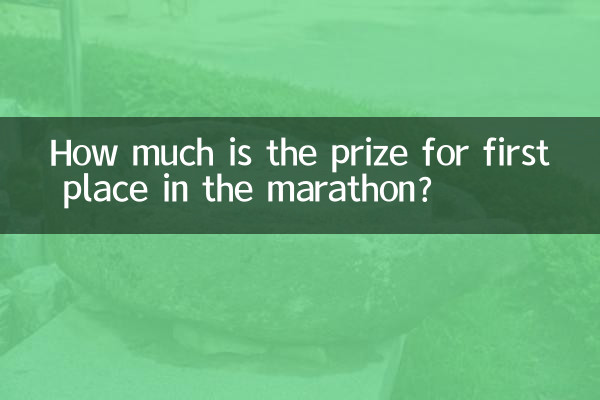How much is the prize for first place in the marathon?