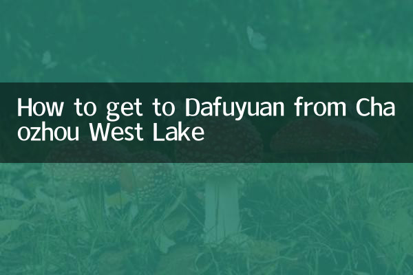 Cómo llegar a Dafuyuan desde el lago del oeste de Chaozhou